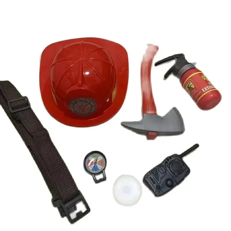 Trendbay 120CM Kids Firefighter Halloween Costume Set – 5-Piece