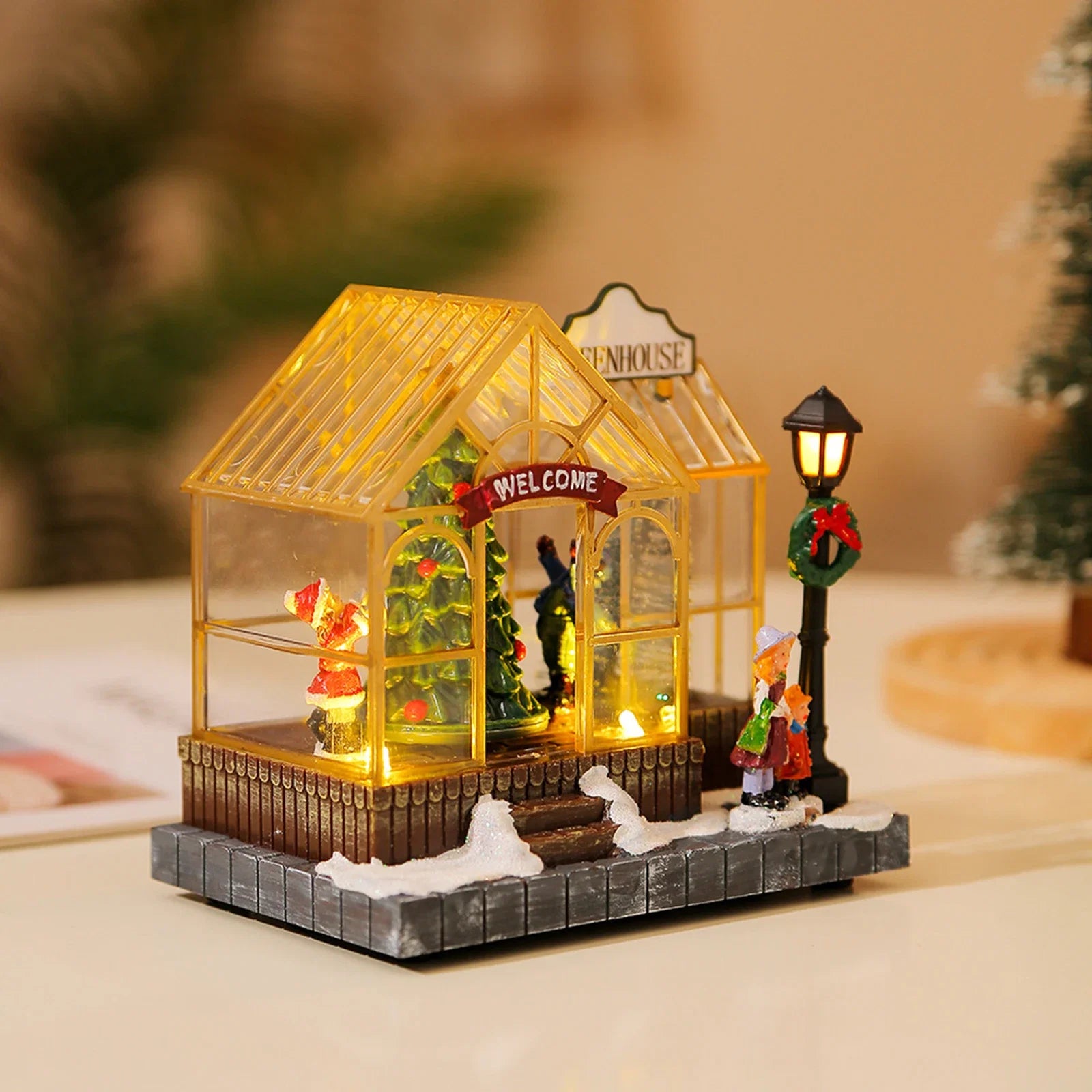 Trendbay Lighted Christmas Village House with Music
