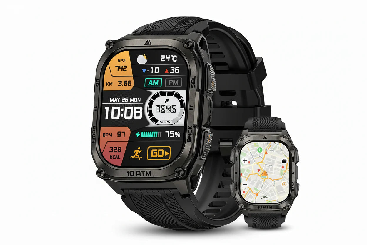 Trendbay Tank M4 GPS Smartwatch Stainless Steel