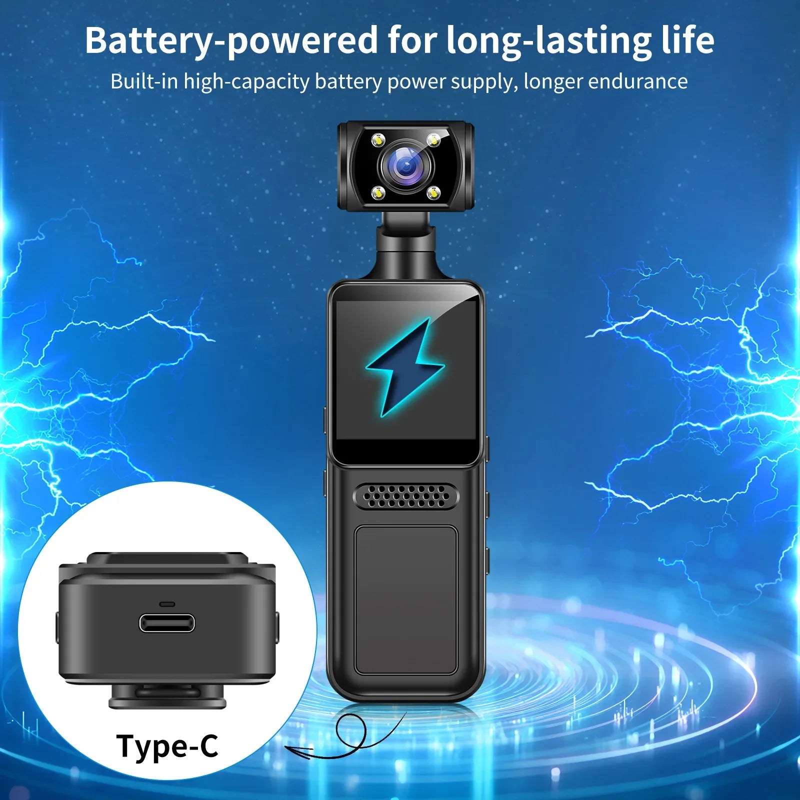 Trendbay Mini 4K HD Body Camera with Night Vision Portable Recorder