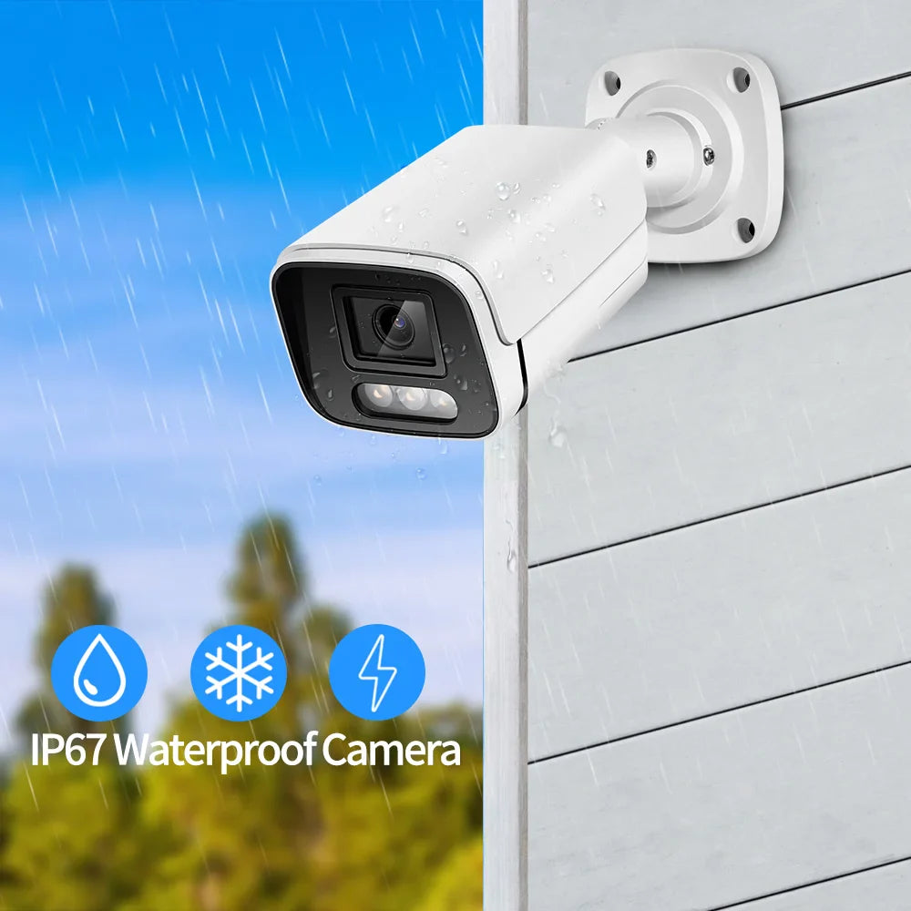 Trendbay 4K 8MP POE Security Camera – Outdoor IP CCTV with Color Night Vision