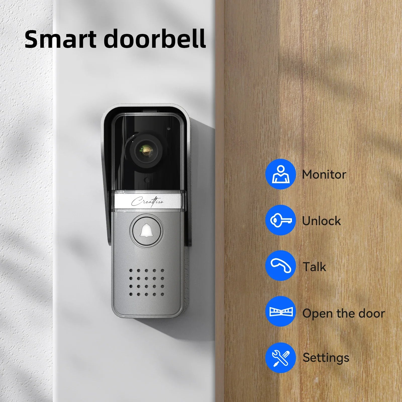 Trendbay 7-Inch Video Doorphone Intercom System