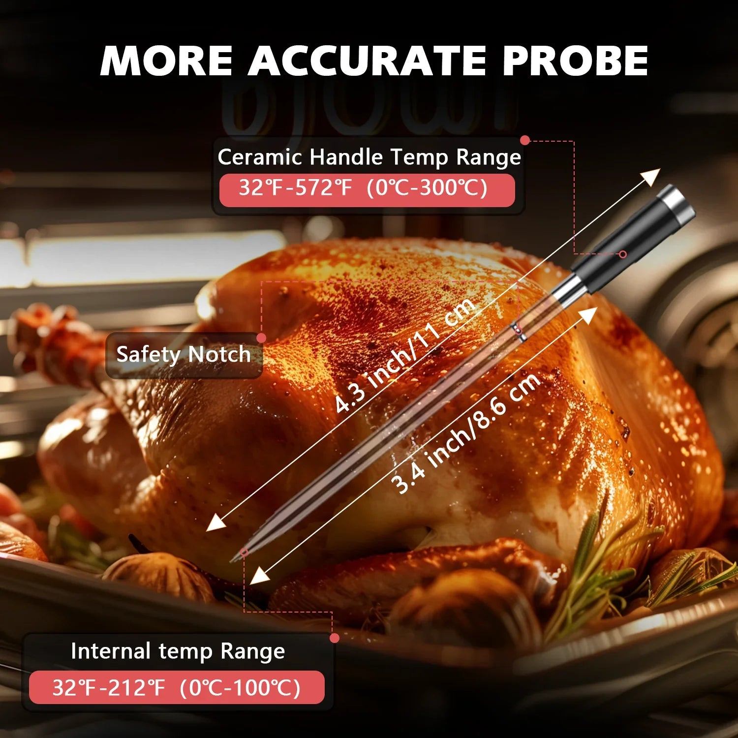 Trendbay Wireless Bluetooth Meat Thermometer “ Digital BBQ & Grill Thermometer with Waterproof Probes