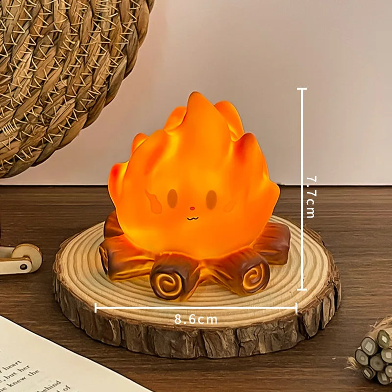 Trendbay Mini Cartoon Campfire LED Night Light Cute Silicone-Style