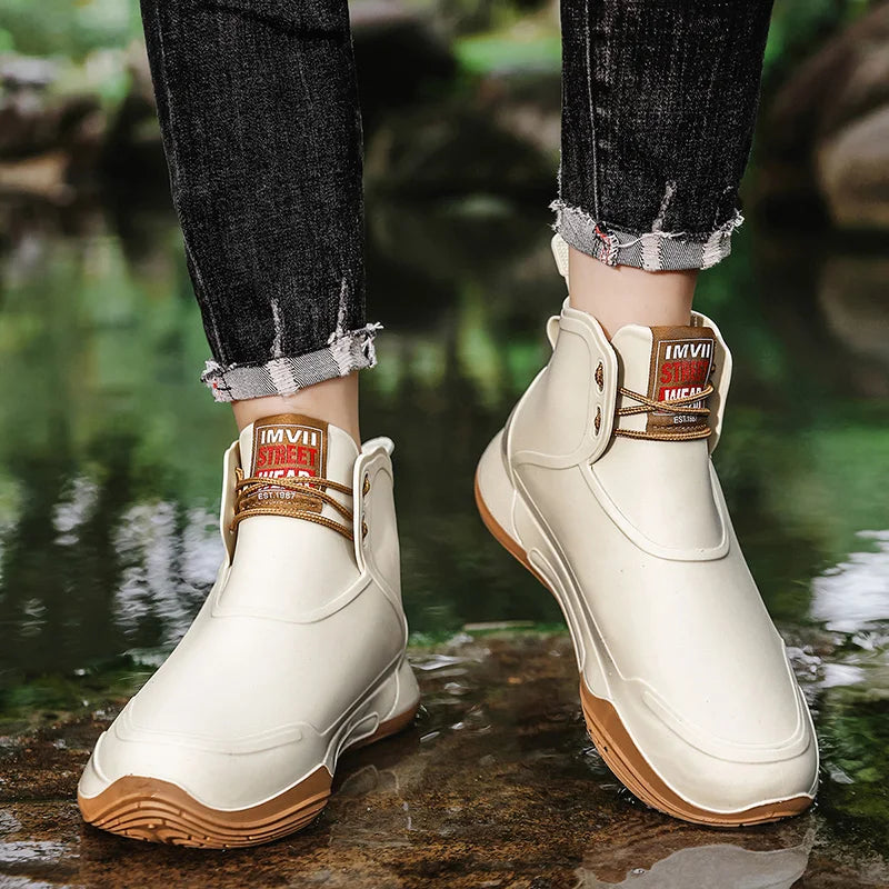 Trendbay Men's Mid-Calf Waterproof Rain Boots
