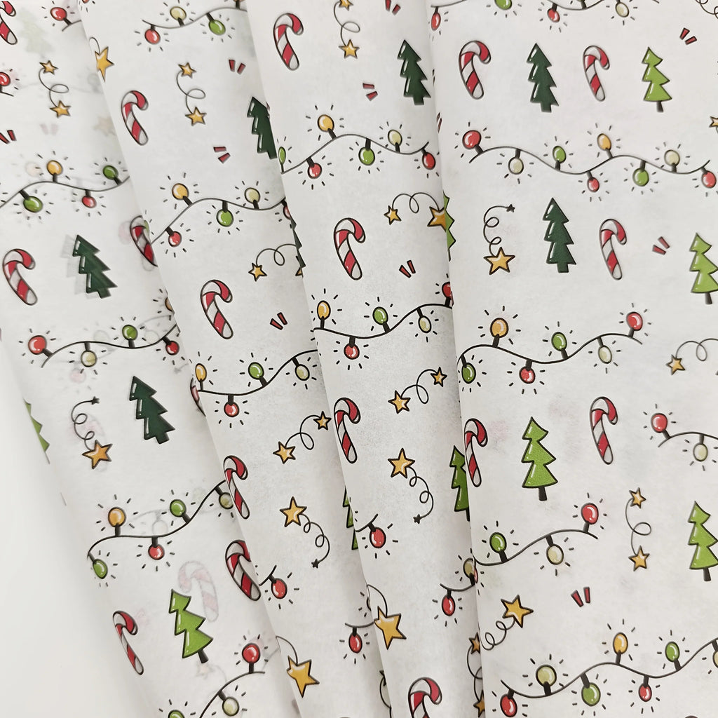 Trendbay 10 Sheets Christmas Lantern Pattern 20×35cm Festive Gift Wrapping Paper