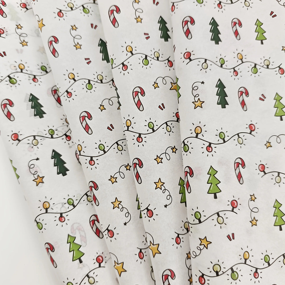Trendbay 10 Sheets Christmas Lantern Pattern 20×35cm Festive Gift Wrapping Paper
