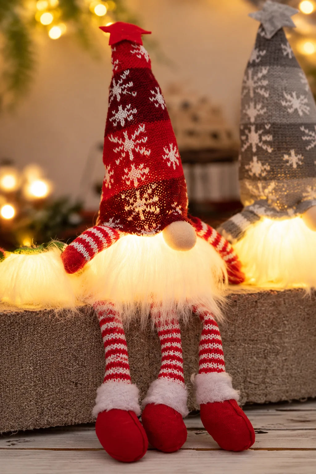 Trendbay LED Faceless Elf Gnome Red Doll 9×23CM