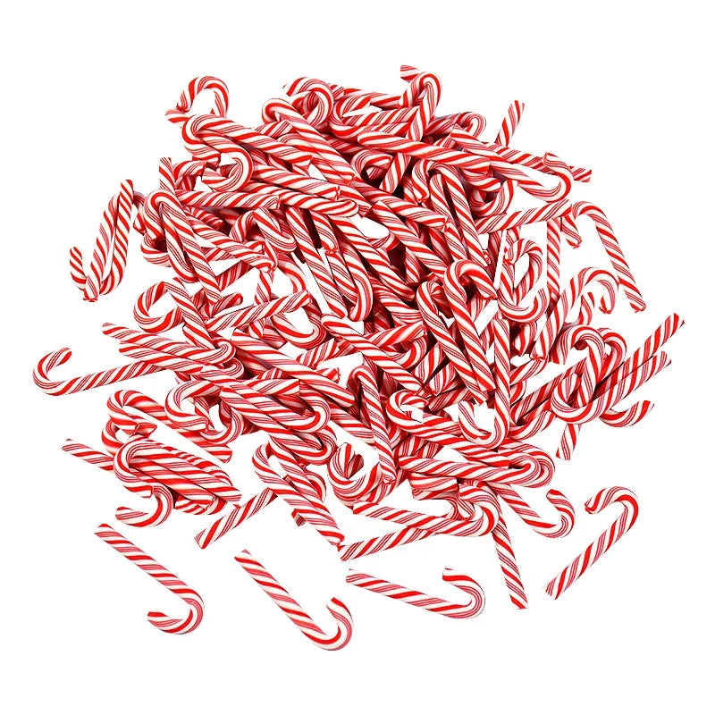Trendbay 10-Piece Mini Candy Cane Christmas Decorations Red & White