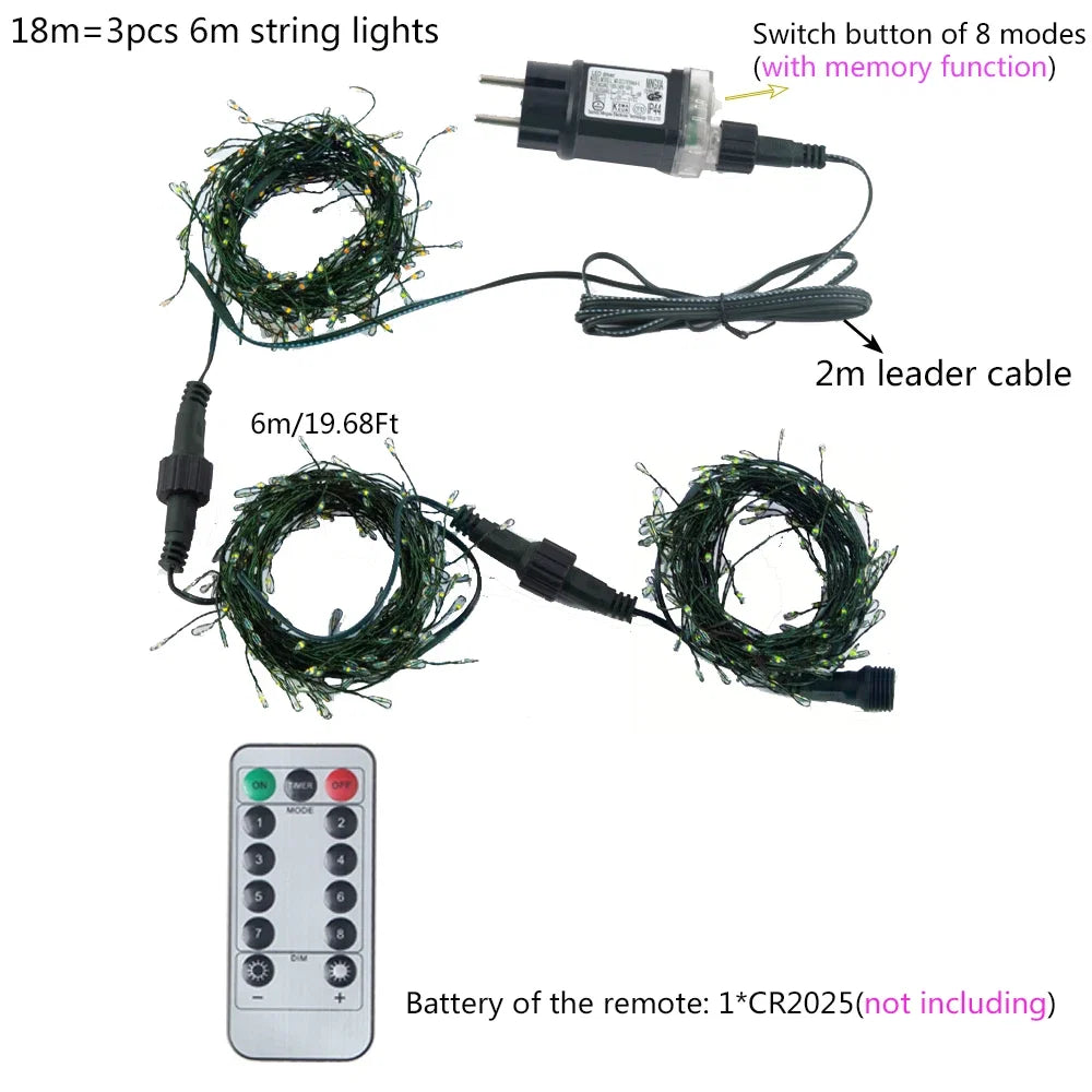 Trendbay LED Fairy String Lights with Green Wire