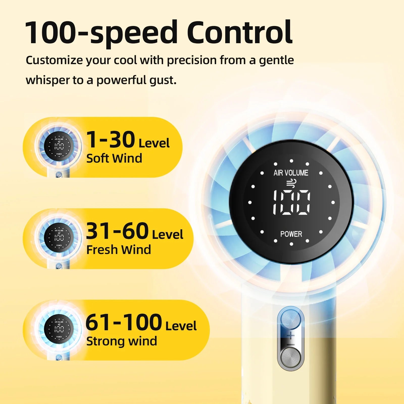 Trendbay Mini High-Speed Rechargeable Handheld Fan