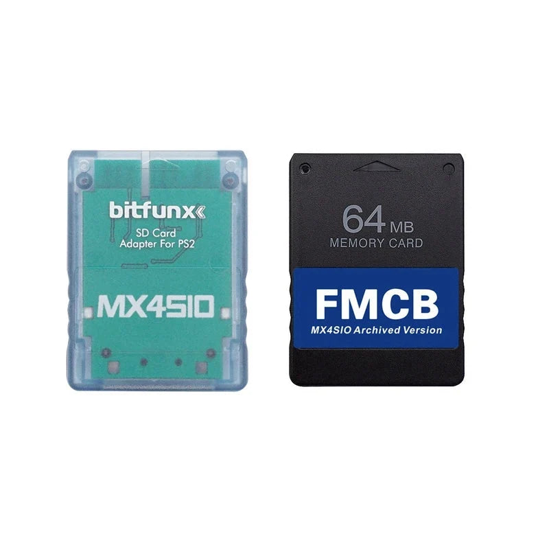 Trendbay PS2 MX4SIO SD Card Adapter Kit with FMCB Memory Card 64GB