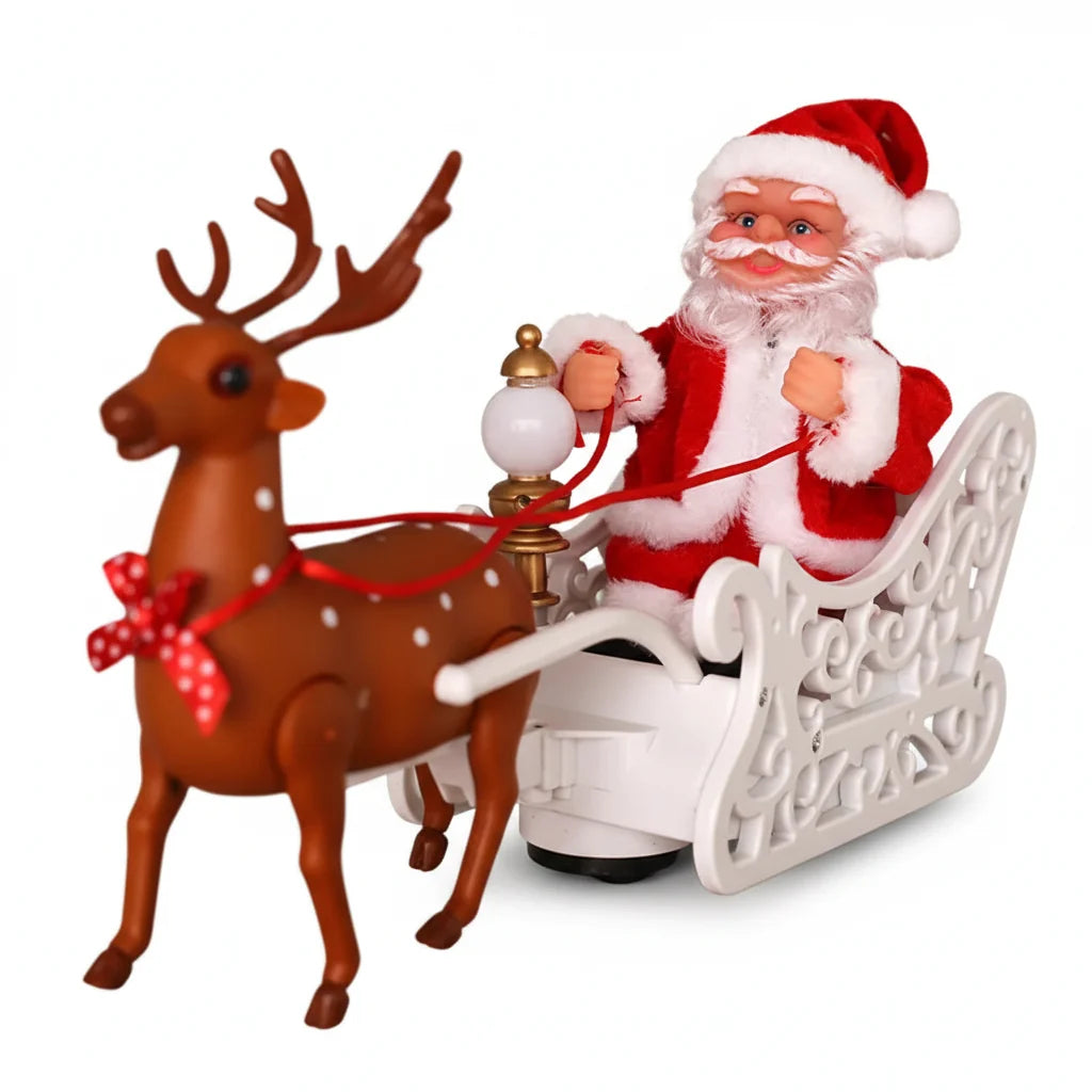 Trendbay Electric Christmas Elf & Reindeer Sleigh Decoration