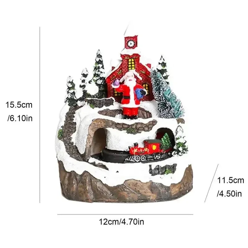 Trendbay Christmas Village House Set with Rotating Train