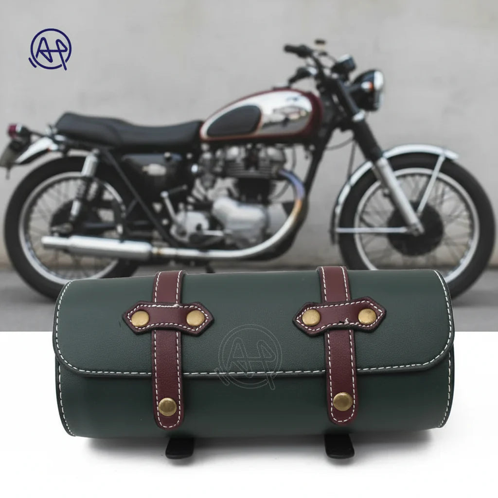 Trendbay Vintage PU Leather Motorcycle Saddle Bag