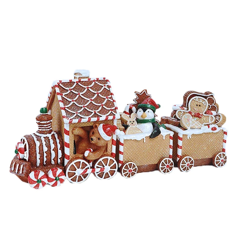 Trendbay Christmas Train Resin Santa Claus Decoration