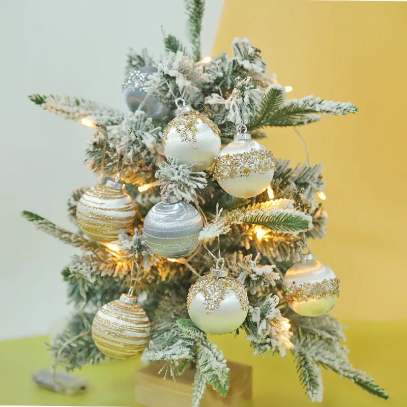 Trendbay 12PCS Silk Foam Christmas Ball Ornament Set