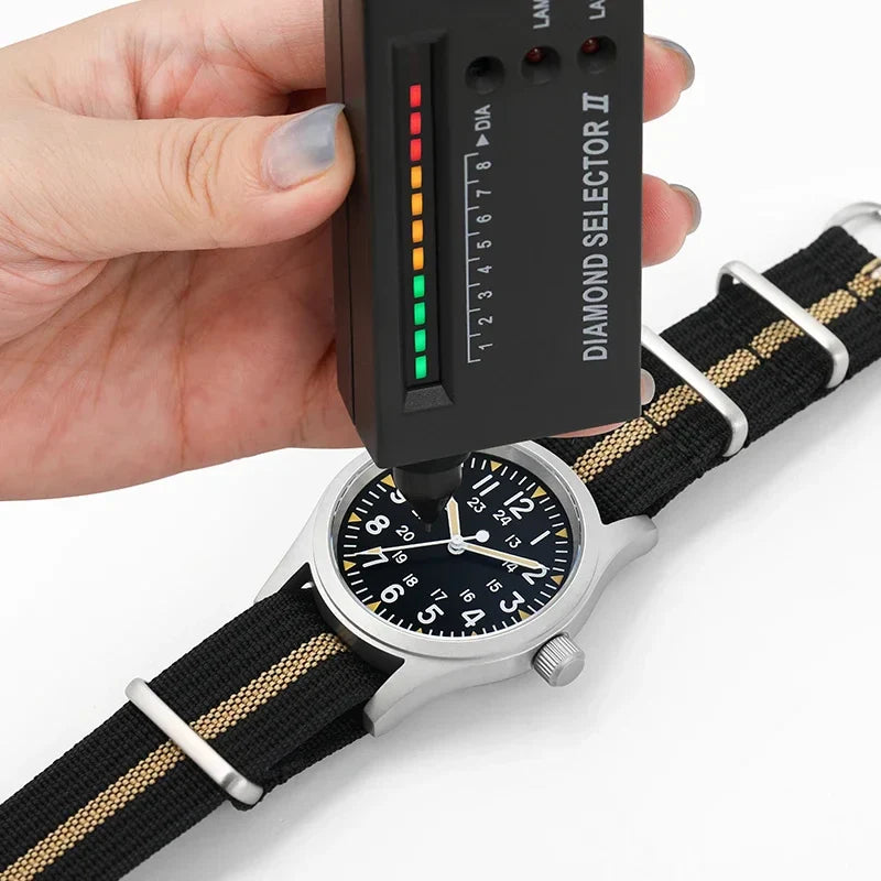 Trendbay 38mm Vintage Military Quartz Watch with Sapphire Crystal & 100M Water Resistance