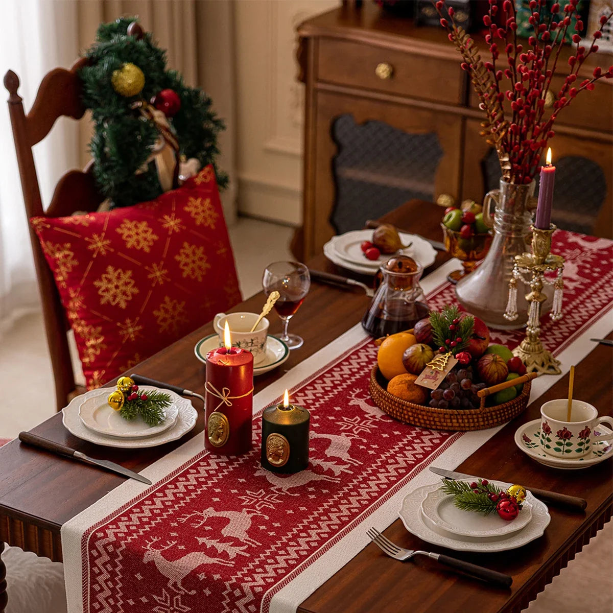 Trendbay Cotton Woven Table Runner with Tassels