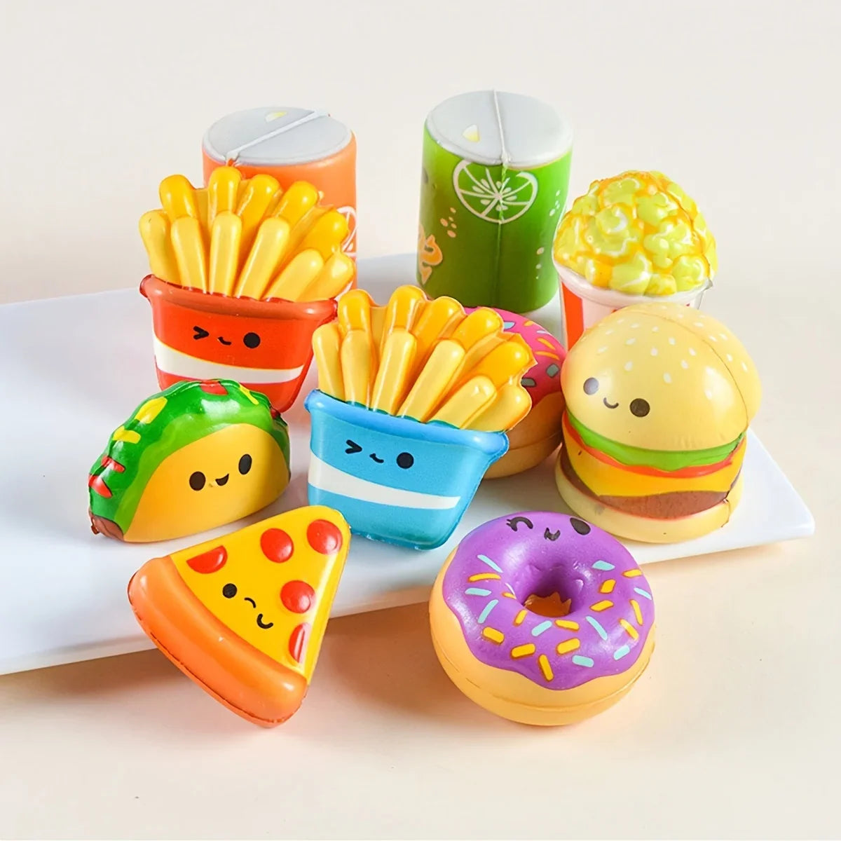 Trendbay 12pcs Mini Slow-Rising Squishy Toy Set Random Food & Fries