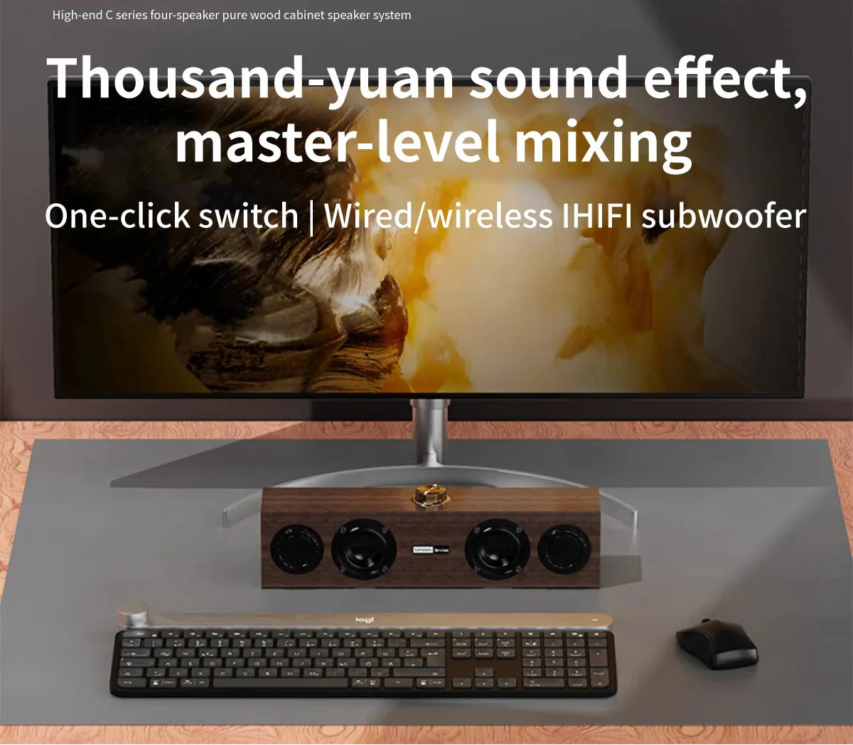 Trendbay Wooden Bluetooth Speaker with Subwoofer