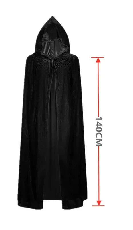 Trendbay 140CM Kids Grim Reaper Halloween Costume – Black Robe Set