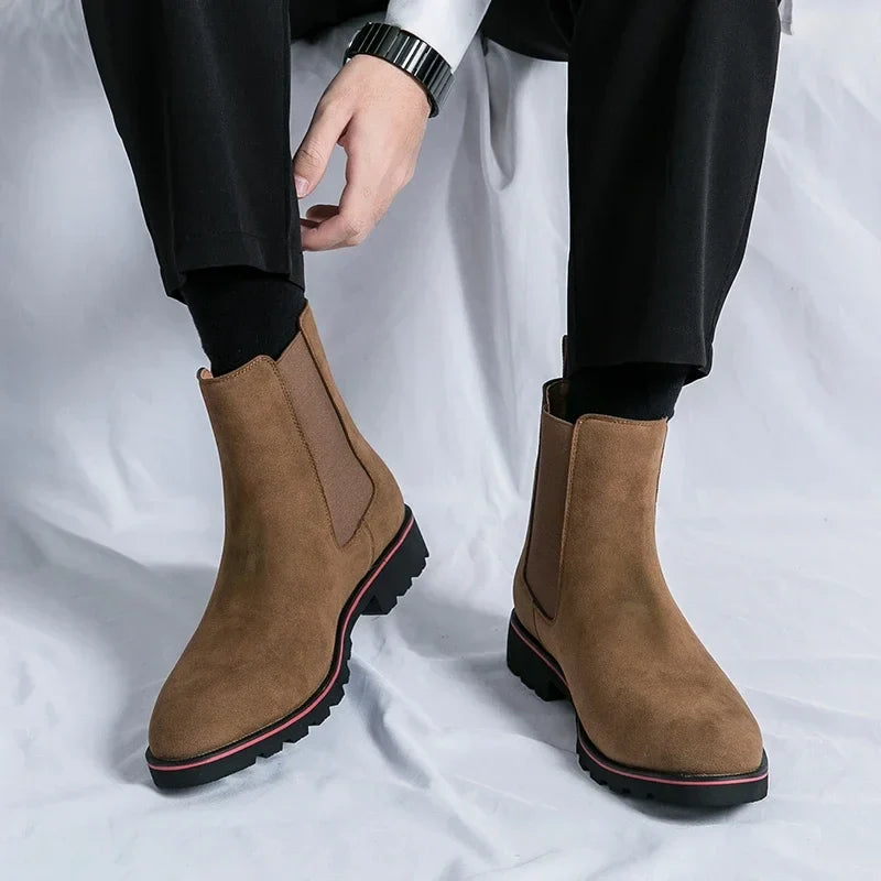 Trendbay Men's Suede Chelsea Ankle Boots