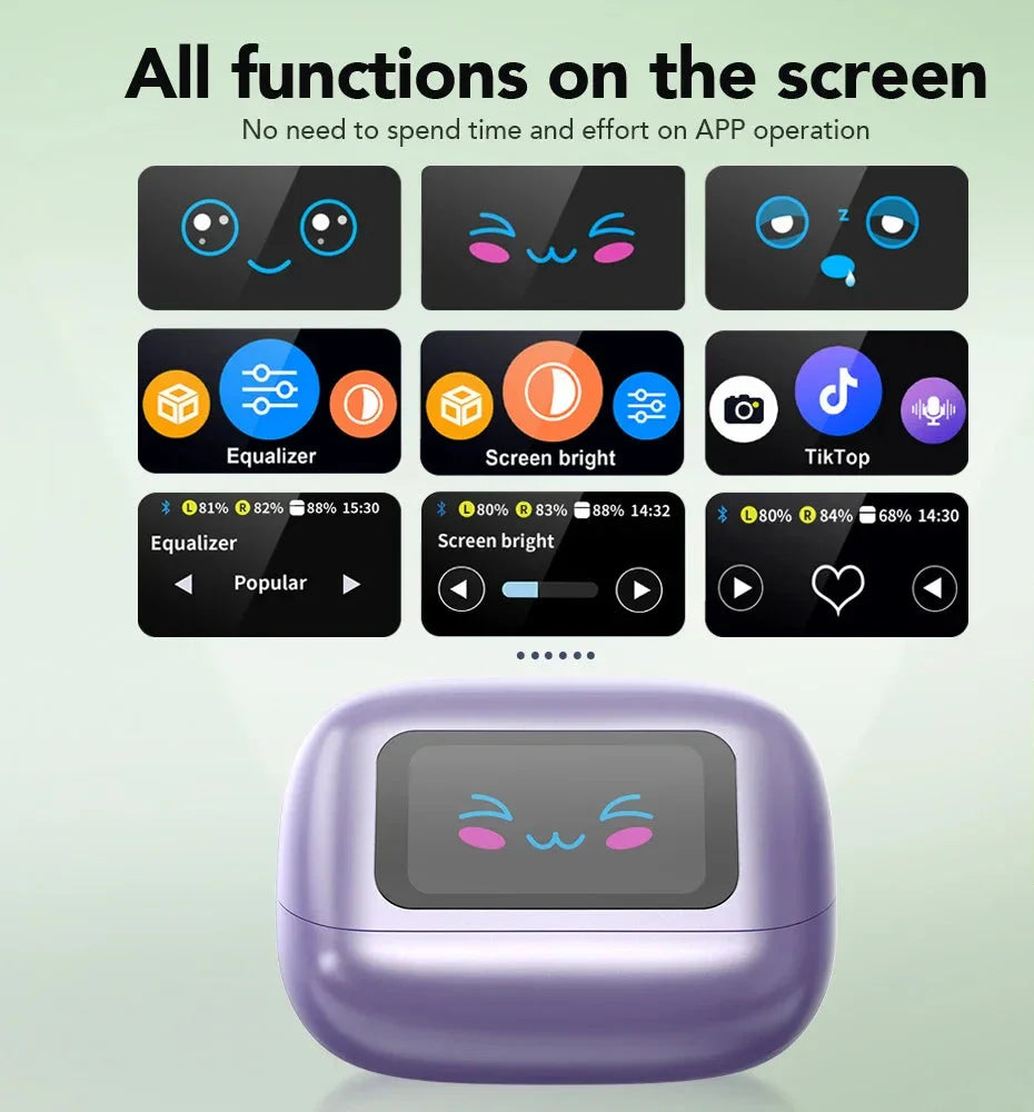 Trendbay Earphones AI Translator with LCD Screen