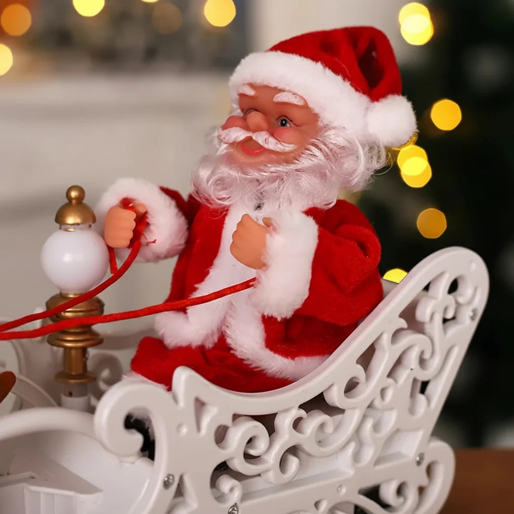 Trendbay Electric Christmas Elf & Reindeer Sleigh Decoration