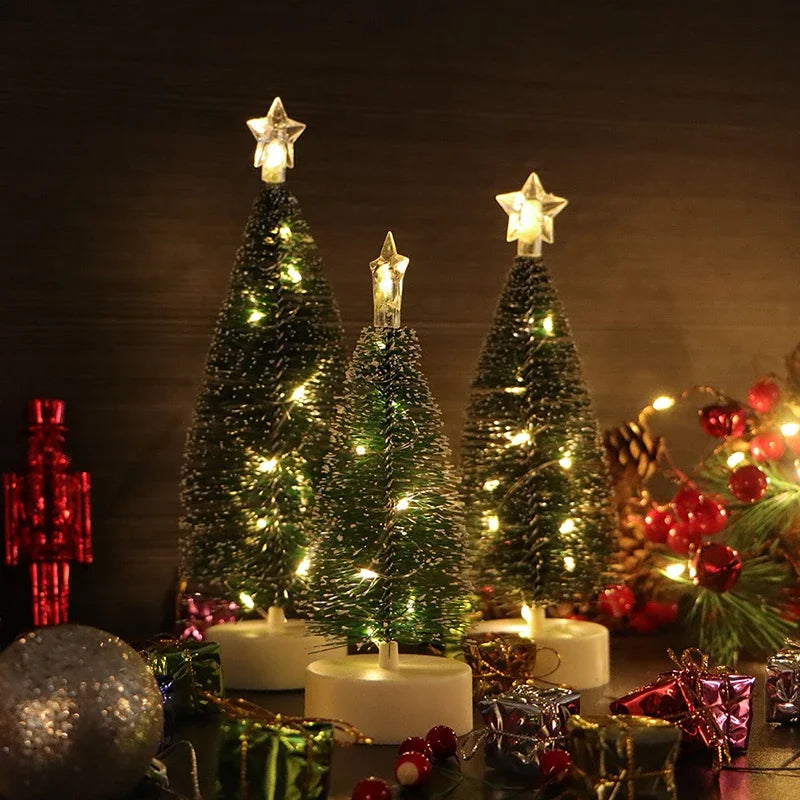Trendbay 18cm Mini LED Christmas Tree with Warm White Lights
