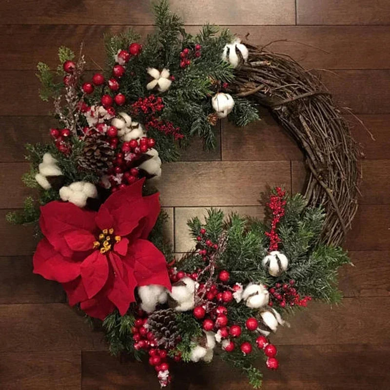 Trendbay Artificial Christmas Rattan Wreath