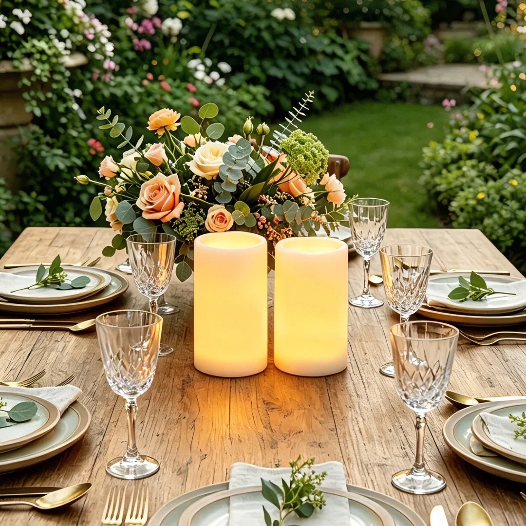 Trendbay Waterproof Flameless LED Pillar Candles Set