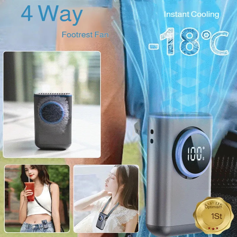 Trendbay Portable 3-in-1 Handheld Fan Rechargeable Neck Fan