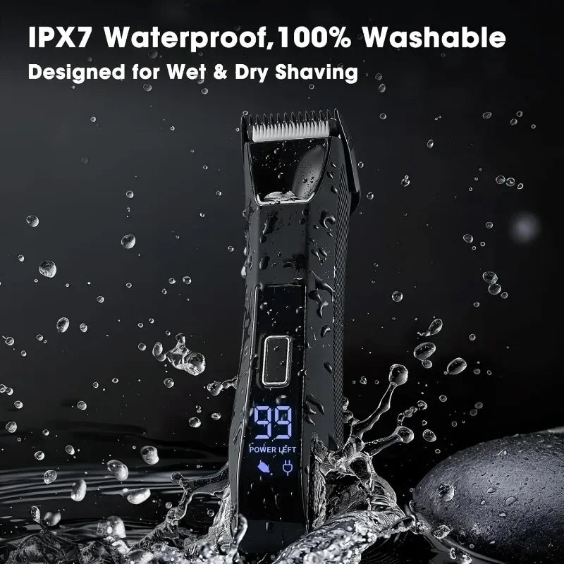 Trendbay Dual-Head Waterproof Body Trimmer with Foil Blade