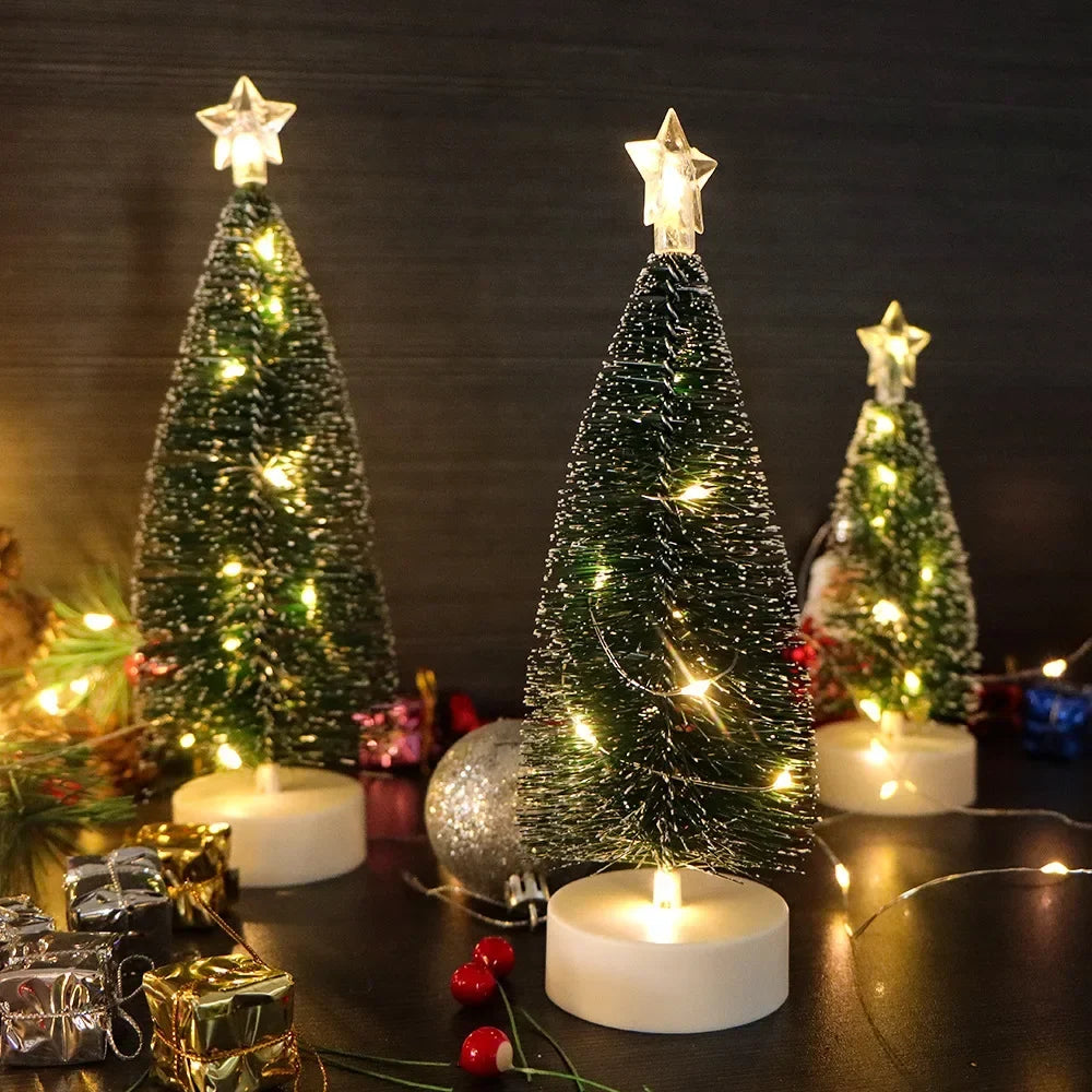 Trendbay 18cm Mini LED Christmas Tree with Warm White Lights