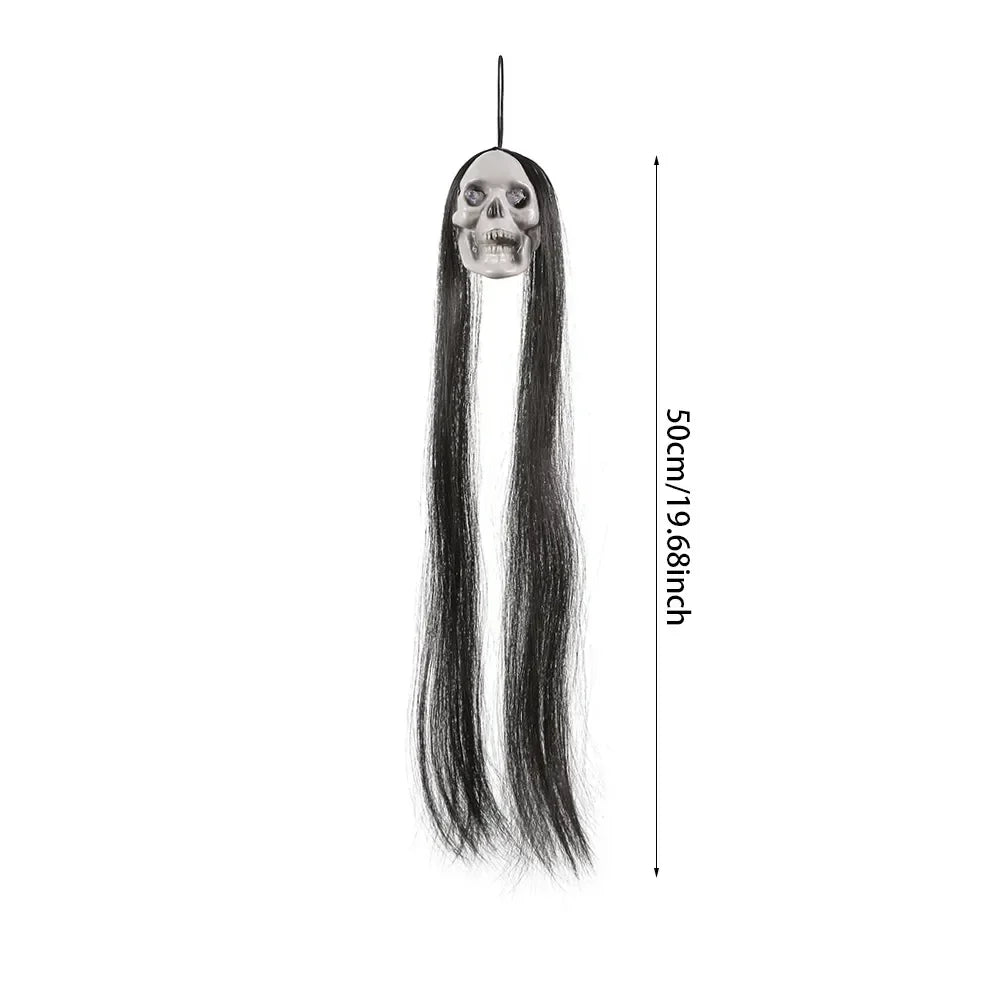 Trendbay Halloween Hanging Long-Hair Ghost Skeleton LED Pendant 1Pcs