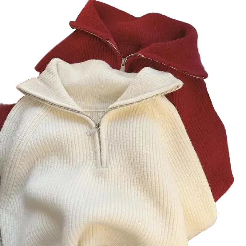 Trendbay Women's Half-Zip Knit Sweater