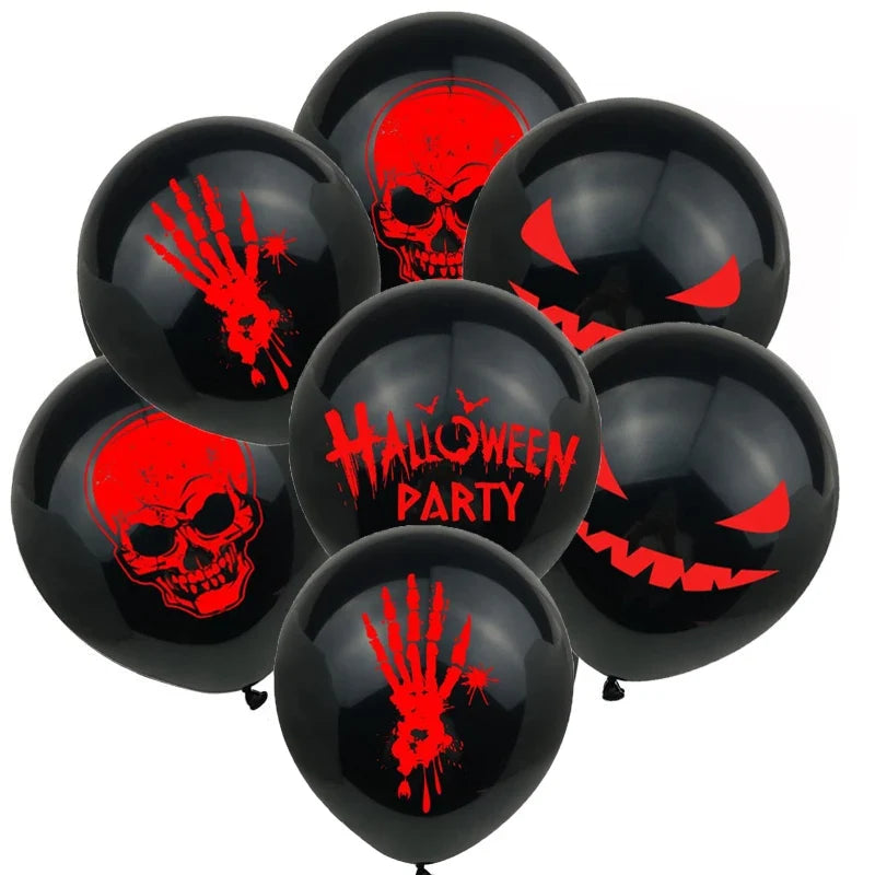 Trendbay 12-Piece Halloween Skull Hand Balloons