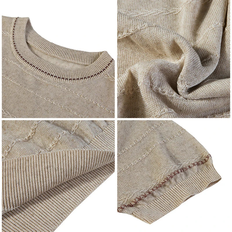 Trendbay Men's Two-Tone Knit T-Shirt