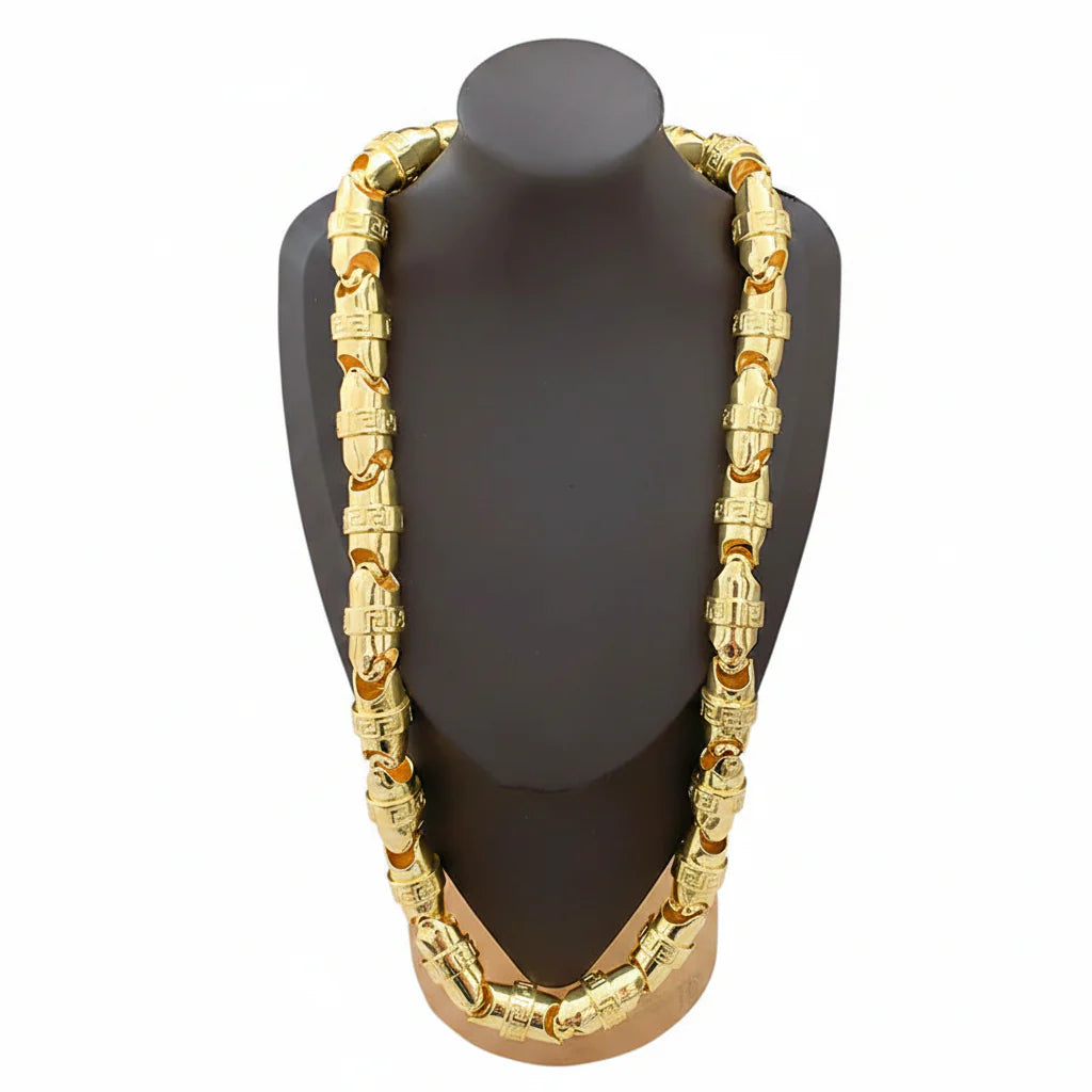 Trendbay 75cm 18K Gold-Plated Bold Chain Necklace – Hip Hop Fashion Jewelry for Men