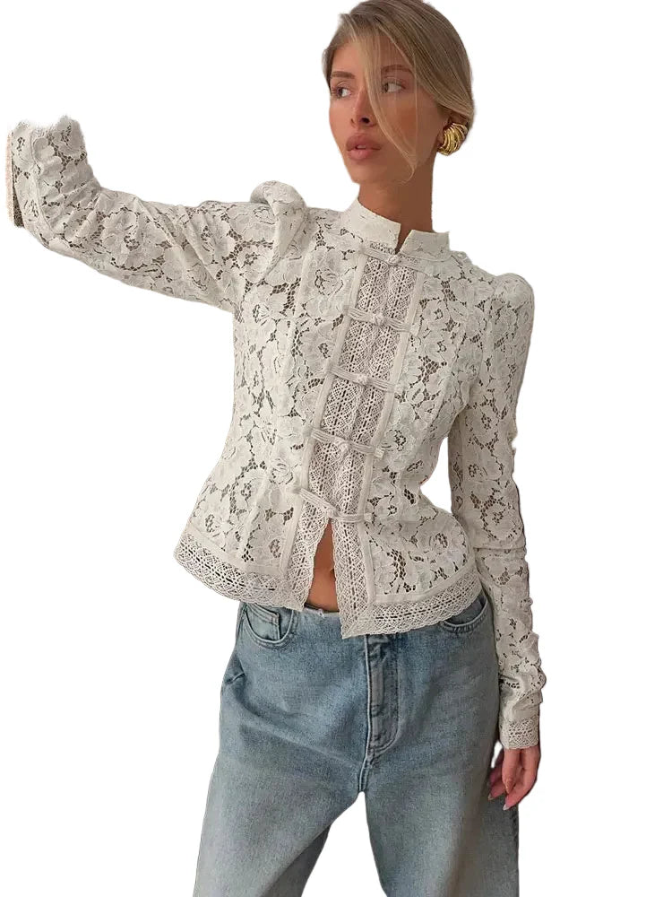 Trendbay Women's Lace Shrug Blouse