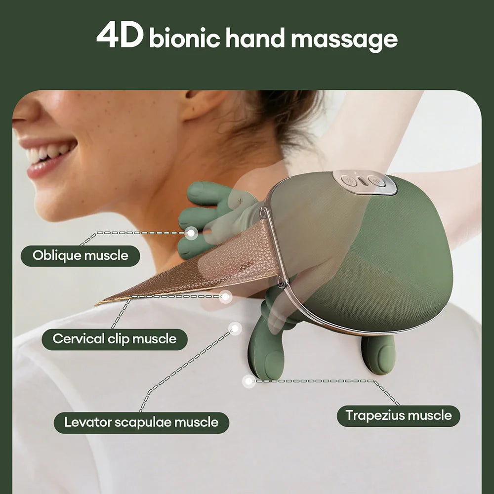 Trendbay 4D Neck & Shoulder Kneading Massager with Wireless Design