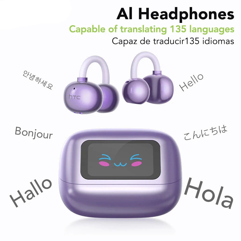 Trendbay Earphones AI Translator with LCD Screen
