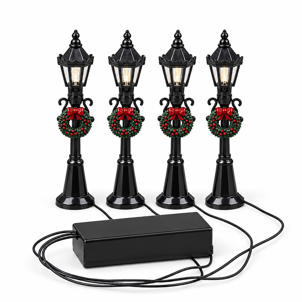 Trendbay Christmas Mini Street Light Models 12 cm 4pcs