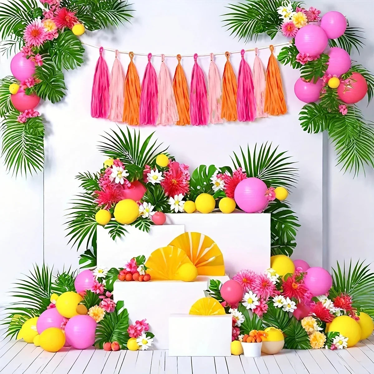 Trendbay 15-Piece 14-Inch / 35CM Vibrant Tassel Garland Banners
