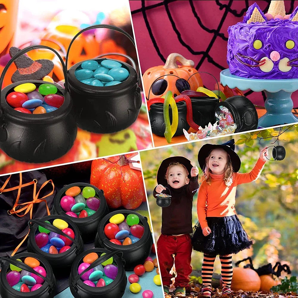 Trendbay 6-Piece Mini Halloween Witch Cauldron Decoration