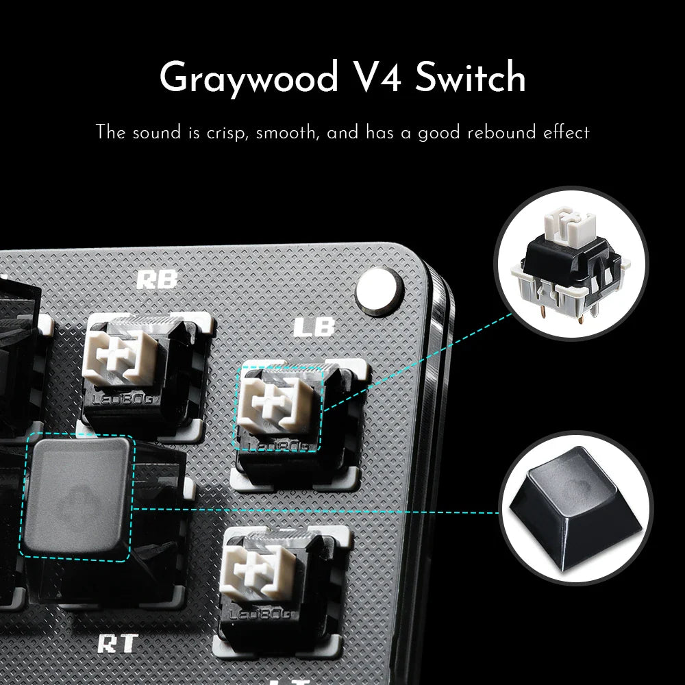 Trendbay Leverless Arcade Fightstick Controller (Hitbox Style)