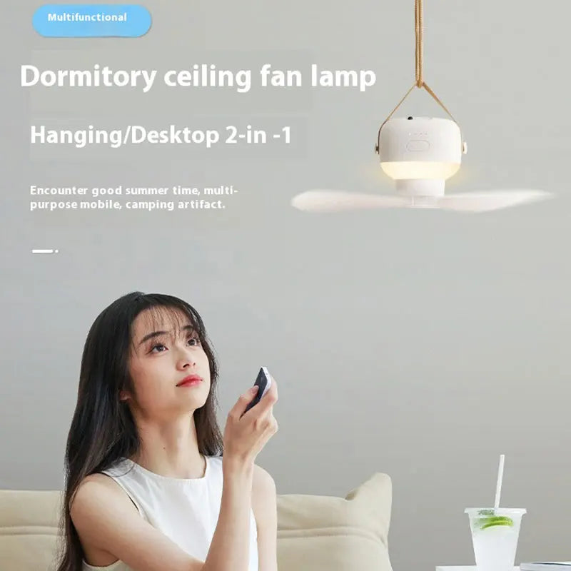Trendbay Portable Camping Ceiling Fan with Remote Control