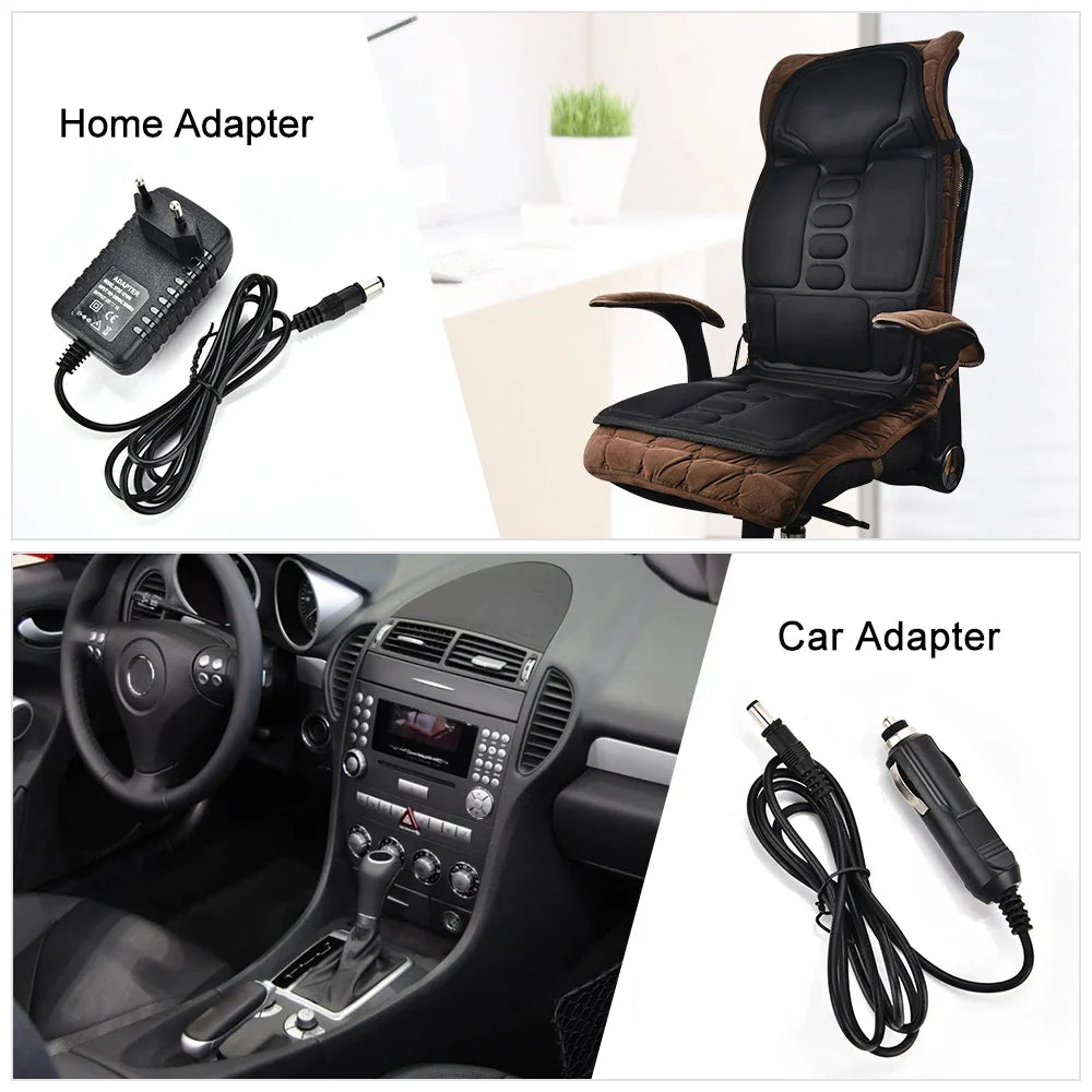 Trendbay Heated Vibrating Chair Massager Pad for Neck & Back