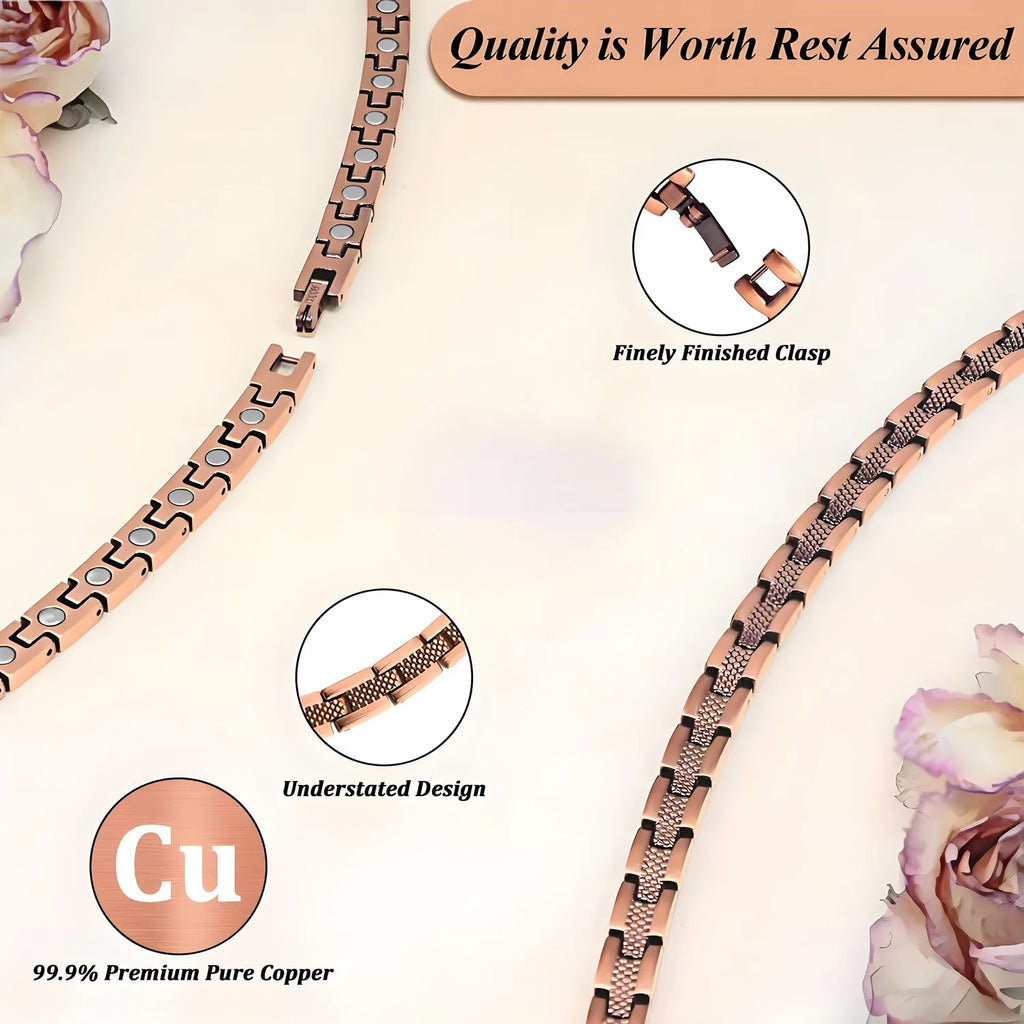 Trendbay Luxury Serpentine Pure Copper Chain Necklace for Men & Women